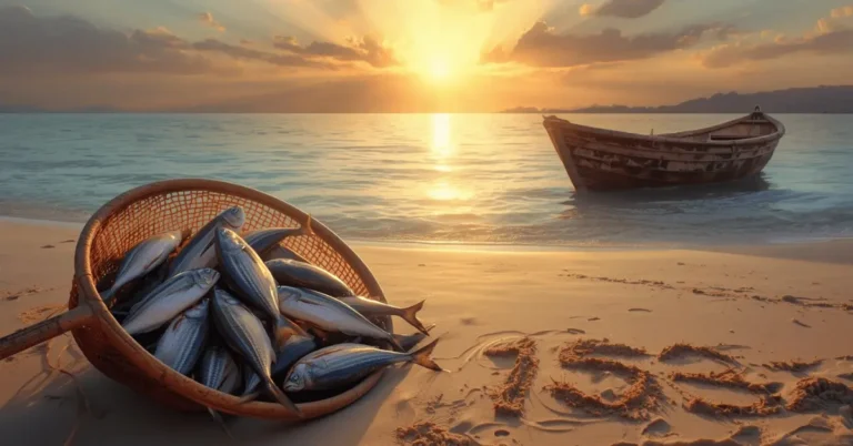 Biblical image of 153 fish in John 21 symbolizing miracles, abundance, and divine provision