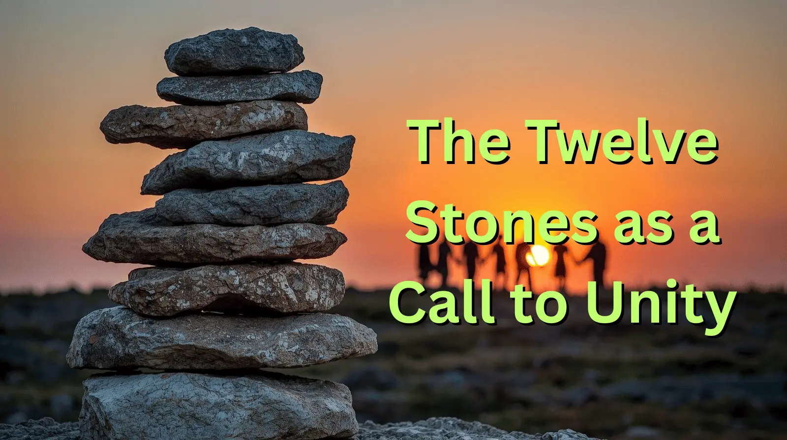 Twelve stones joined together as one monument symbolizing Israel’s unity in God’s covenant